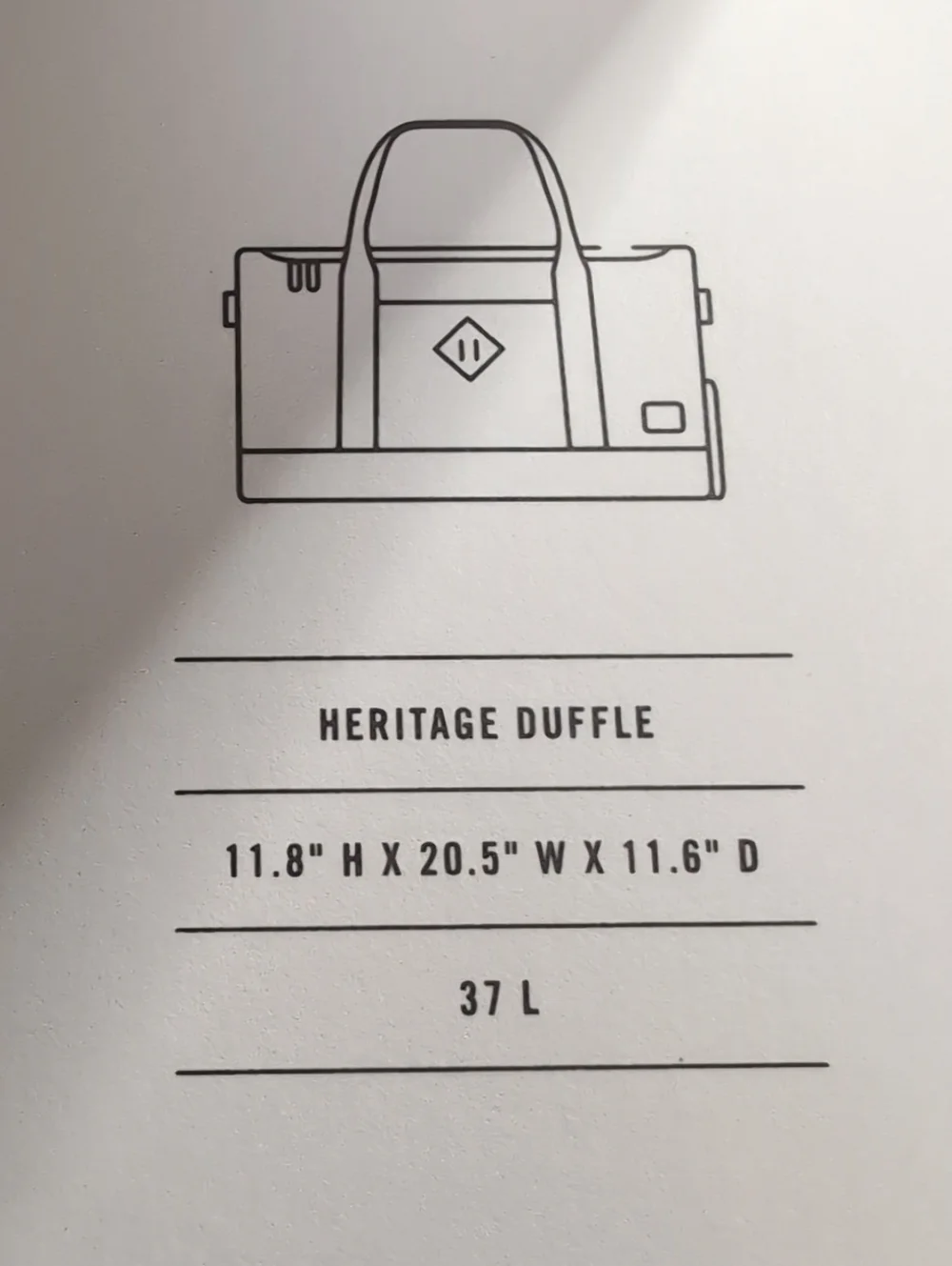 NWT Herschel Supply Co Heritage Duffle Bag Black Brown 37L Travel Weekender